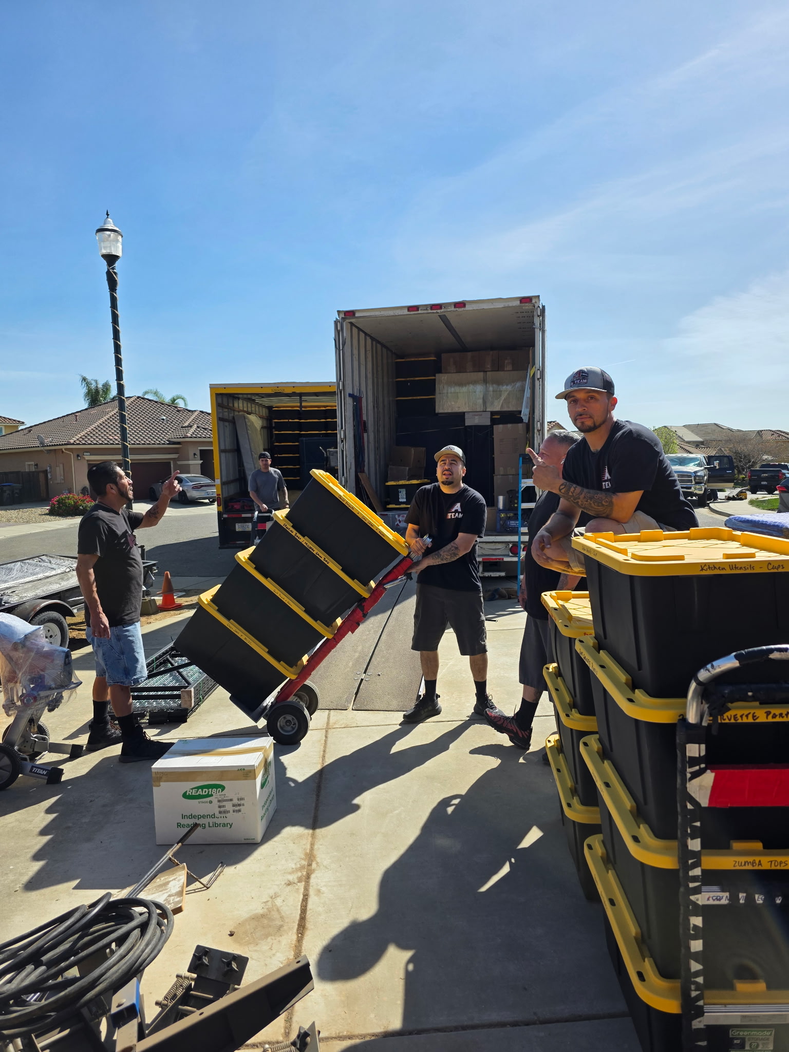 Yellowstone Movers crew unloading furniture in Billings Montana